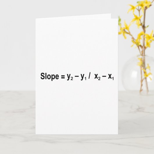 Slope Formula Math Mathematical Physics カード (黄色い花)