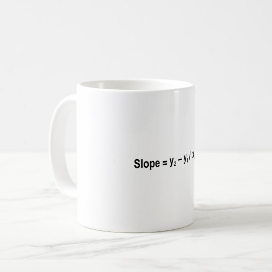 Slope Formula Math Mathematical Physics コーヒーマグカップ (正面左)