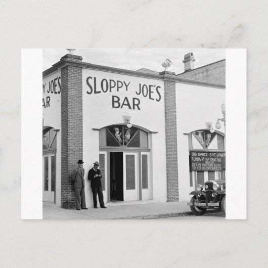 Sloppy Joe'sバー、鍵・ウェスト、1930年代 ポストカード (正面)