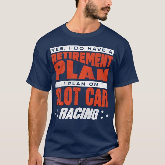 Slot Car Racing Petrol Head Car Lover retro friend Tシャツ (正面)
