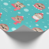 SlothとFriendsのクリスマスパターン ラッピングペーパー (角)