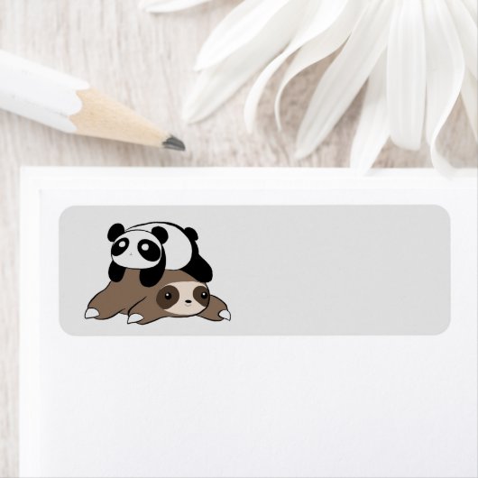 SlothとPanda Bearの背景 ラベル (インサイチュ)