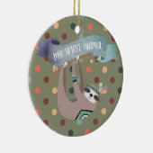 SLOTHは私のスピリットアニマル – おもしろいギフト – カスタマイズ セラミックオーナメント (右)