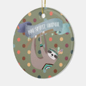 SLOTHは私のスピリットアニマル – おもしろいギフト – カスタマイズ セラミックオーナメント (左)