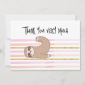 SLOTH愛好家のためのSLOTHヨガサンキューカード サンキューカード (正面)