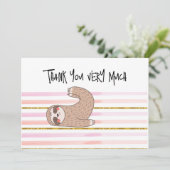 SLOTH愛好家のためのSLOTHヨガサンキューカード サンキューカード (スタンド正面)