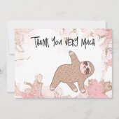 SLOTH愛好家のためのSLOTHヨガサンキューカード サンキューカード (正面)