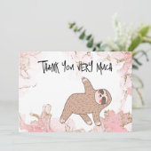 SLOTH愛好家のためのSLOTHヨガサンキューカード サンキューカード (スタンド正面)