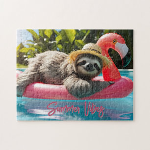 Sloth「おもしろいSummer Vibes」がリラックスいかだ ジグソーパズル