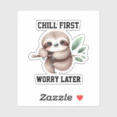 Sloth ぶら下がったs on Tree Branchステッカー シール (シート)