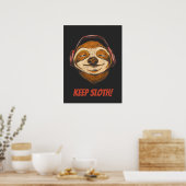 Sloth 保 Calm in chillinヴィンテージスロッスモード ポスター (キッチン)