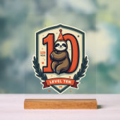 Sloth 10th Birthday Vintage Sunset Shirt 2 アクリルサイン (ニュートラル)