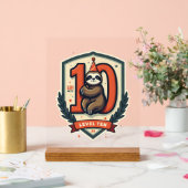 Sloth 10th Birthday Vintage Sunset Shirt 2 アクリルサイン (ウェディング)