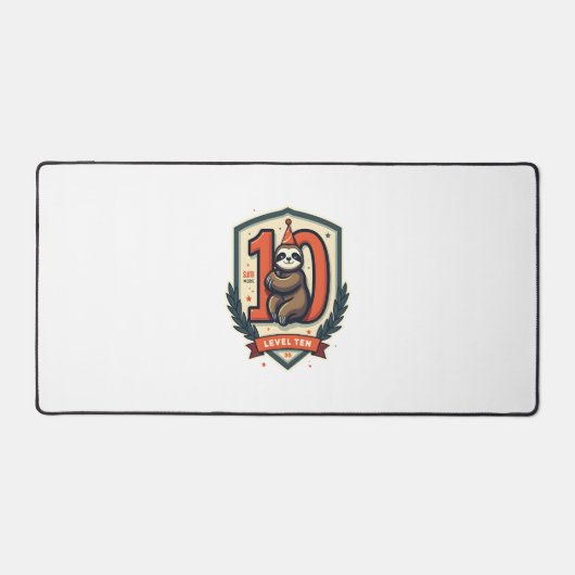 Sloth 10th Birthday Vintage Sunset Shirt 2 デスクマット (正面)