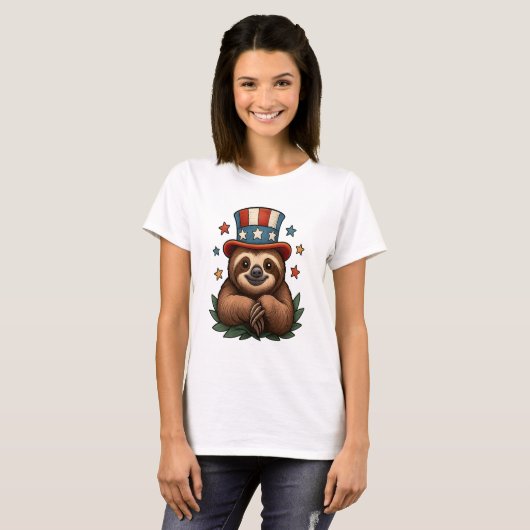 Sloth 4th of July Tシャツ (正面フル)