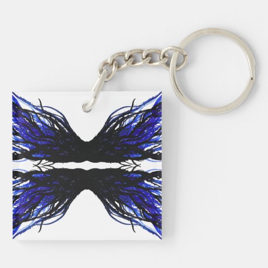 Sloth Abstract 7 Deadly Sins Alcohol Ink Art キーホルダー (裏面)