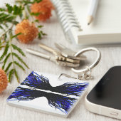 Sloth Abstract 7 Deadly Sins Alcohol Ink Art キーホルダー (正面右)