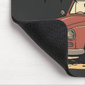 Sloth and Bunny Cartoon Road Trip Adventure マウスパッド (コーナー)