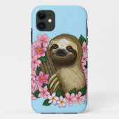 Sloth and Flowers Case-Mate iPhoneケース (裏面)