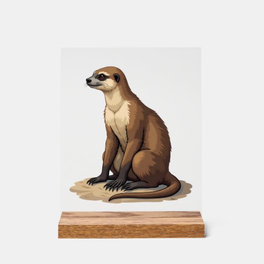 Sloth Antique Engraving Retro Graphic (2) アクリルサイン (正面)