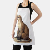 Sloth Antique Engraving Retro Graphic (2) エプロン (インサイチュ)