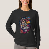 Sloth Astronaut Taco Space Adventure Funny Kawaii  Tシャツ (正面)