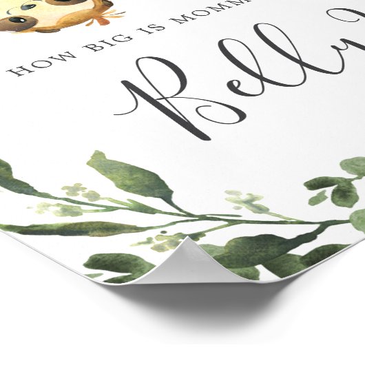 Sloth Baby Showerママのおなかの大きさを推測 ポスター (角)