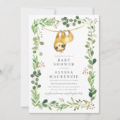 Sloth Baby Shower Invitation 招待状 (正面)