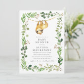 Sloth Baby Shower Invitation 招待状 (スタンド正面)