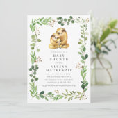 Sloth Baby Shower Invitation 招待状 (スタンド正面)