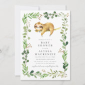 Sloth Baby Shower Invitation 招待状 (正面)