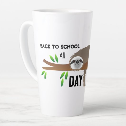 Sloth Back to School All Day Mug カフェラテマグ (左アングル)