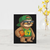Sloth Basketball 67 Gen Alpha Slang Srts Men Boys  カード (黄色い花)