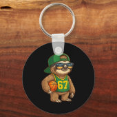 Sloth Basketball 67 Gen Alpha Slang Srts Men Boys  キーホルダー (正面)