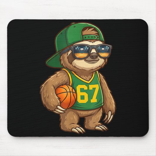Sloth Basketball 67 Gen Alpha Slang Srts Men Boys  マウスパッド (正面)