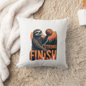 Sloth Basketball Vintage Funny Retro Dunk Shirt 2 クッション (ブランケット)