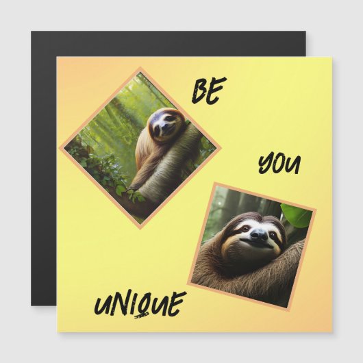 Sloth "Be You"ユニーク、磁気カード (正面/裏面)