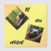 Sloth "Be You"ユニーク、磁気カード (正面)