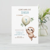 Sloth Birthday Come Hang Out 1st Birthday 招待状 (スタンド正面)