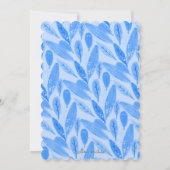 Sloth Birthday Party in Blue and White 招待状 (裏面)