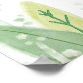 Sloth Birthday Party in Blue & White Welcome Sign ポスター (角)