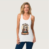 Sloth Birthday Shirt Vintage Cake Animal Graphic タンクトップ (正面フル)