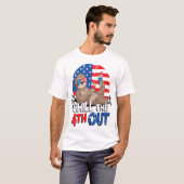 Sloth Chill the 4th out Patriotic USA Tシャツ (正面フル)