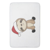 Sloth Christmas Snow Winter Animals Sloths バスマット (正面縦)