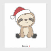Sloth Christmas Snow Winter Animals Sloths Classic シール (シート)