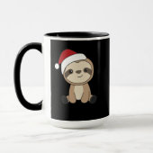Sloth Christmas Snow Winter Animals Sloths Mug マグカップ (左)