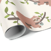 Sloth & Coffee Wrapping Paper ラッピングペーパー (ロールコーナー)