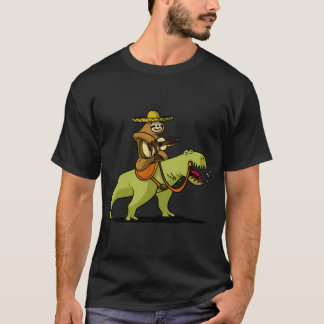 Sloth Cowboy Riding T-Rex Dinosaur Tシャツ