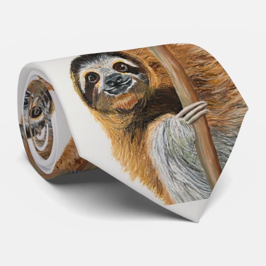 Sloth design tie ネクタイ (ロール)