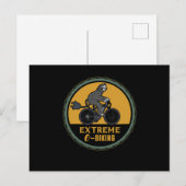 Sloth EBiker Biking Cycling Electric Bicycle Gift ポストカード (正面/裏面)